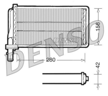 Радіатор печі DENSO DRR01001