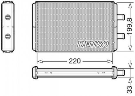 Радіатор печі DENSO DRR12016