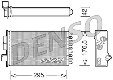 Радіатор печі DENSO DRR12022