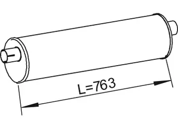 Глушитель системы выпуска (средний) Dinex 28336