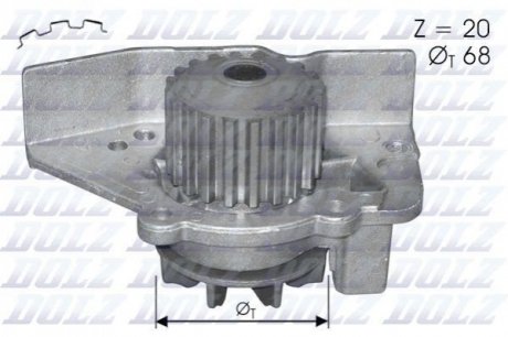 Водяной насос DOLZ C118 (фото 1)