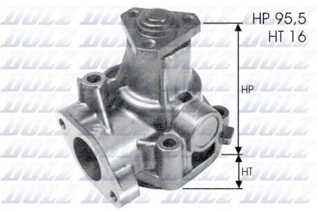 Fiat насос води croma, lancia thema, delta, kappa 2.0 16v 86- DOLZ L-155