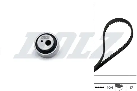 Комплект грм citroen ax, berlingo, berlingo/minivan, bx, c15, c15/minivan, saxo, zx, peugeot 106 i, 106 ii, 205 i, 205 ii, 206, 306,3. 10.84-05.08 DOLZ SKD006