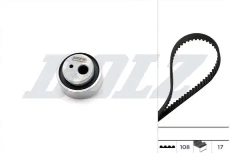 К-кт. грм (рем.+ролик) citroen berlingo 1.4, xara,saxo,ax,bx,zx DOLZ SKD026