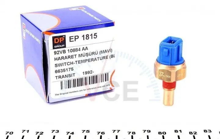 Датчик температуры охлаждающей жидкости ford transit 85-00 (синий) Dp group EP 1815 (фото 1)