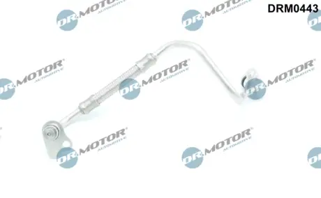 Трубка турбокомпрессора ДВС (черный металл) DR.MOTOR DRM0443