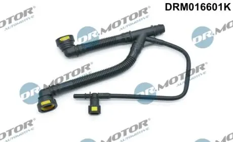 Шланг вентиляції пластиковий із фітингами. DR.MOTOR DRM16601K