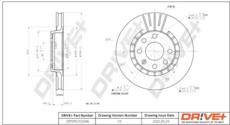 Drive+ - тормозной диск Drive+ DP1010.11.0346