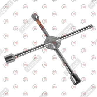 Ключ баллонный крест. усиленный (17-19-21, 1/2") хром ELEGANT 102 812