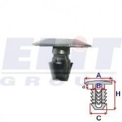 Кліпса ущільнювача (к-т: 10 шт): a = 16mm/b = 4,5mm/c = 5mm/d = 3mm/h = 11mm ELIT A82031