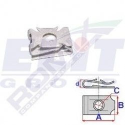 Монтажная пластина в мотор.отсеке (к-т:10 шт) размер:a=16,5mm/b=11mm/c=1,8mm/d=7mm ELIT C60580