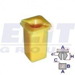 Втулка салона (к-т:10 шт) размер:a=12,6mm/b=12,6mm/c=6,3mm/h=17mm ELIT R 15028 (фото 1)
