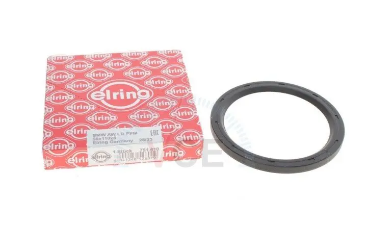 Уплотняющее кольцо, коленчатый вал; уплотнительное кольцо ELRING 751.610 (фото 1)