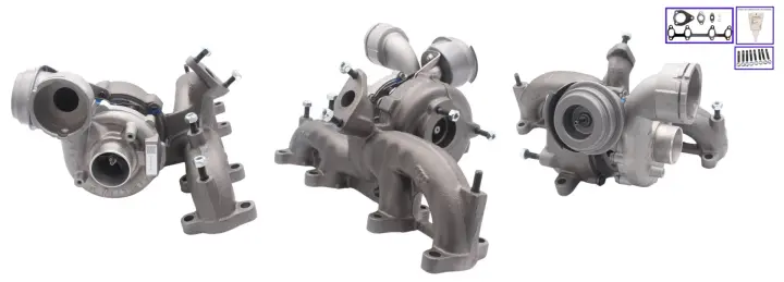 Турбокомпрессор (с набором прокладок) AUDI A3, SEAT LEON, TOLEDO II, SKODA OCTAVIA I, VW BORA, BORA I, GOLF IV 1.9D 08.00-06.06 ELSTOCK 911682 (фото 1)