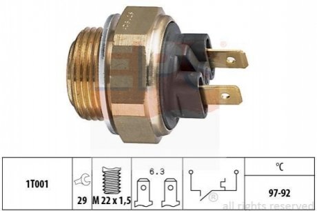 Термовыключатель, вентилятор радиатора EPS 1.850.111 (фото 1)