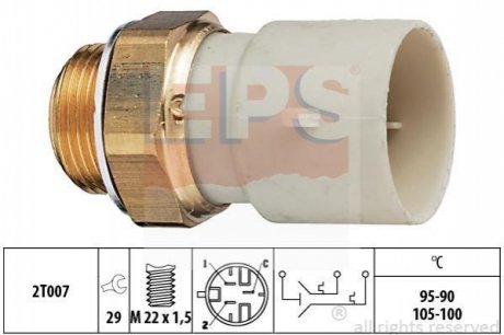 Термовимикач, вентилятор радіатора EPS 1.850.688 (фото 1)