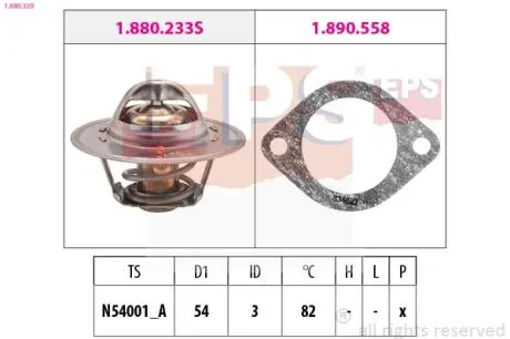 Nissan термостат (made in italy!) micra ii,sunny 1.3-1.8 82-,cherry 78-,opel campo,monterrey 3.1td,subaru EPS 1.880.329