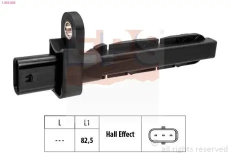 Датчик положения к/вала audi a4 (b8) 3.0tdi/3.2fsi 07-15/q7 3.0tfsi/4.2tdi 07-/vw touareg 4.2tdi 10-18 EPS 1.953.828