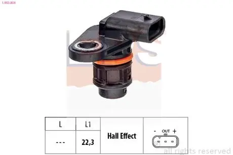 Датчик положення до/валу ford c-max 1.0 12-19/fiesta 1.0/1.5 18- /focus 1.0/1.5 18- /kuga 1.5 19- /transit 1.0 13- /mustang 5.0 17- EPS 1.953.856