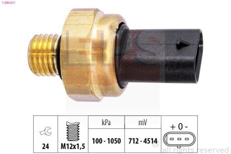 Датчик давления масла bmw 1 (f20/f21) 114d/116d/118d/118i 15-/2 (f45/f46) 14-/x1 (f48) 14- EPS 1.980.011