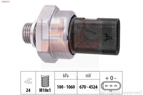 Датчик тиску масла bmw 1 (f20/f40)/2 (f44/f45)/3 (g20/g80/g28)/5 (g30) EPS 1.980.015 (фото 1)