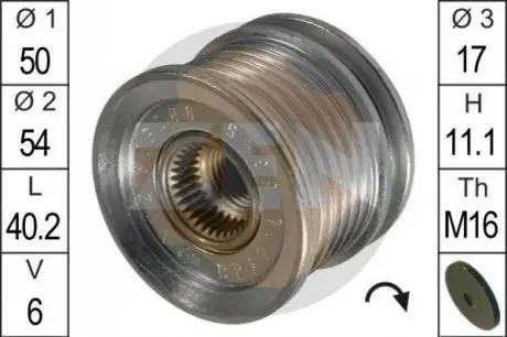 Шкив генератора инерционный ERA 219025