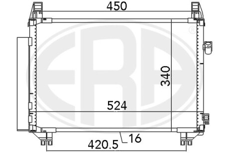 Радиатор кондиционера ERA 667087