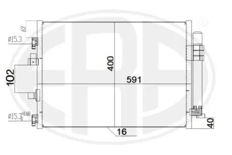 Радиатор кондиционера ERA 667181