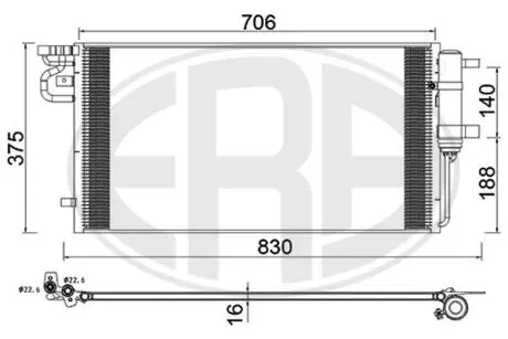 Конденсатор, кондиционер ERA 667269