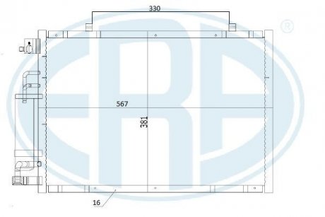 Радиатор кондиционера ERA 667284