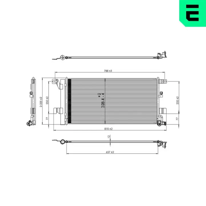 Фото 1 - Радіатор кондиціонера ERA 667369 Радіатор кондиціонера ERA 667369 (фото 1)