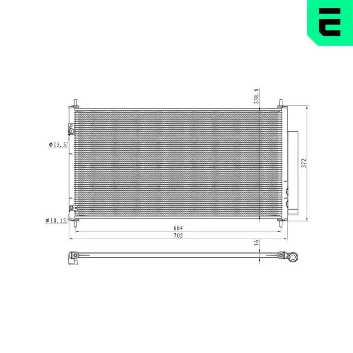 Радиатор кондиционера ERA 667374 (фото 1)