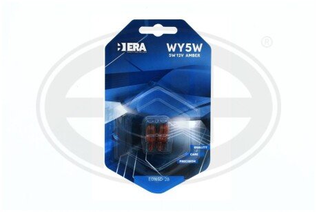 Автомобільна лампа wy5w 12v 5w w2.1x9.5d t10 - amber ERA E016SD-2B