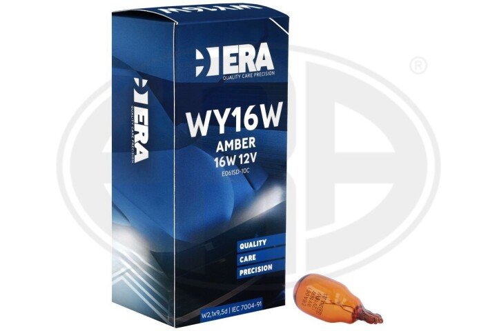 Автомобільна лампа wy16w 12v 16w w2.1x9.5d amber coated ERA E061SD-10C (фото 1)