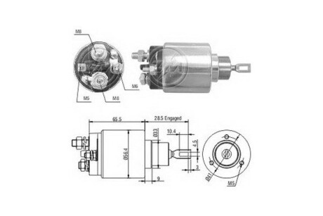 Тяговое реле, стартер ERA ZM1475