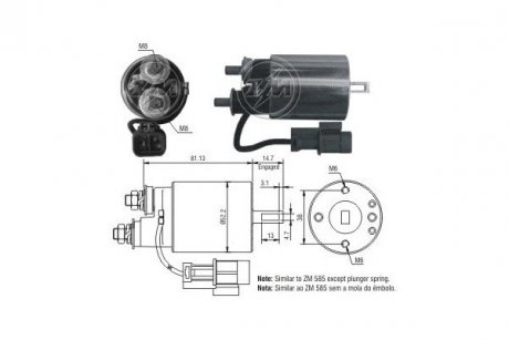 Тягове реле, стартер ERA ZM1585