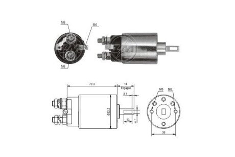 Втягивающее реле стартера ERA ZM1689