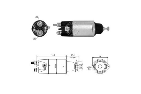 Тягове реле, стартер ERA ZM1898