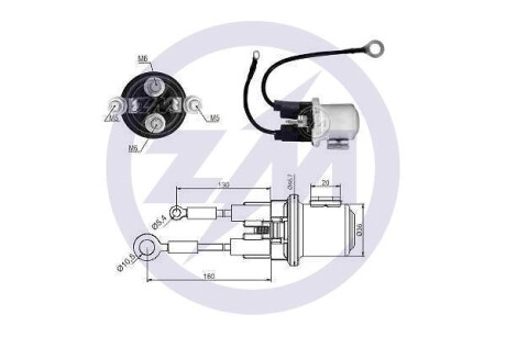 Тяговое реле, стартер ERA ZM2408