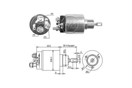 Втягивающее реле стартера ERA ZM2473