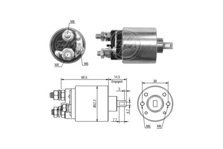 Втягивающее реле стартера ERA ZM2484