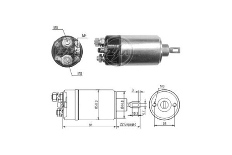 Тягове реле, стартер ERA ZM2629