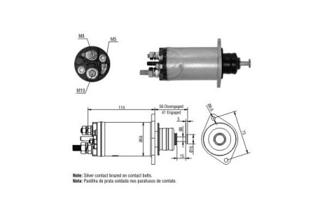 Тягове реле, стартер ERA ZM2818