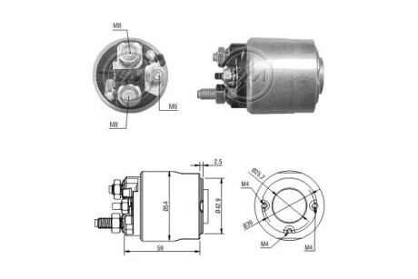 Тягове реле, стартер ERA ZM3495