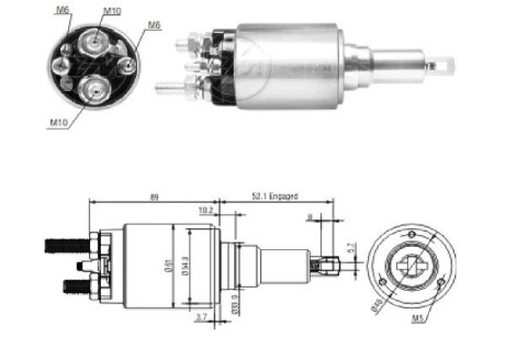 Тягове реле, стартер ERA ZM3639