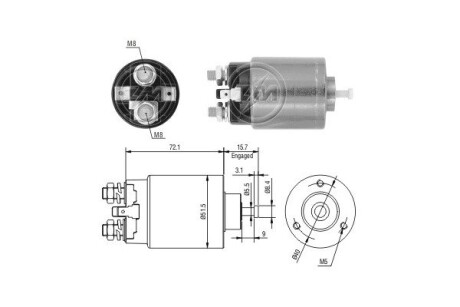 Тягове реле, стартер ERA ZM3698