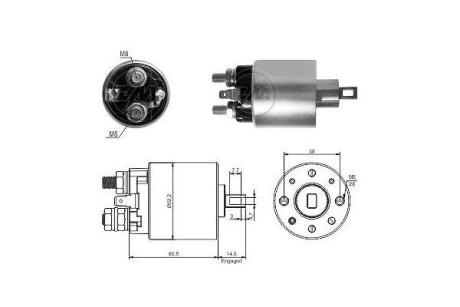 Тягове реле, стартер ERA ZM3719