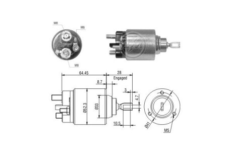 Тягове реле, стартер ERA ZM371