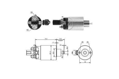 Втягуюче реле стартера ERA ZM4695