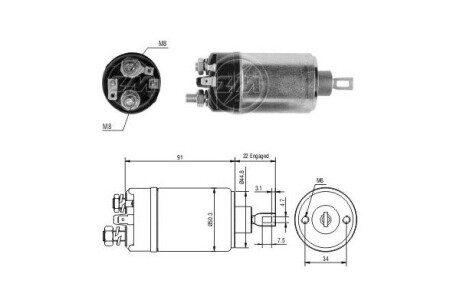 Тягове реле, стартер ERA ZM524